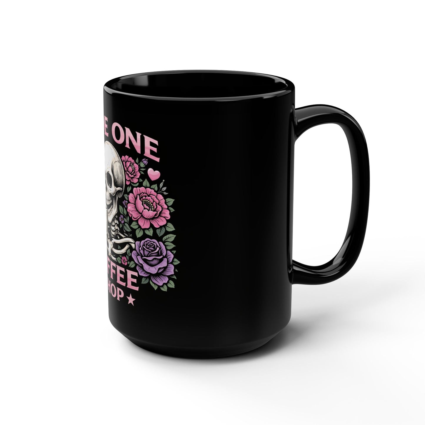 Skull & Roses - Code One Coffee Shop Classic Black 15oz Mug