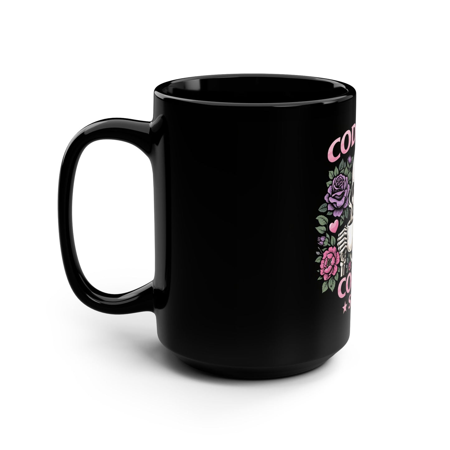 Skull & Roses - Code One Coffee Shop Classic Black 15oz Mug